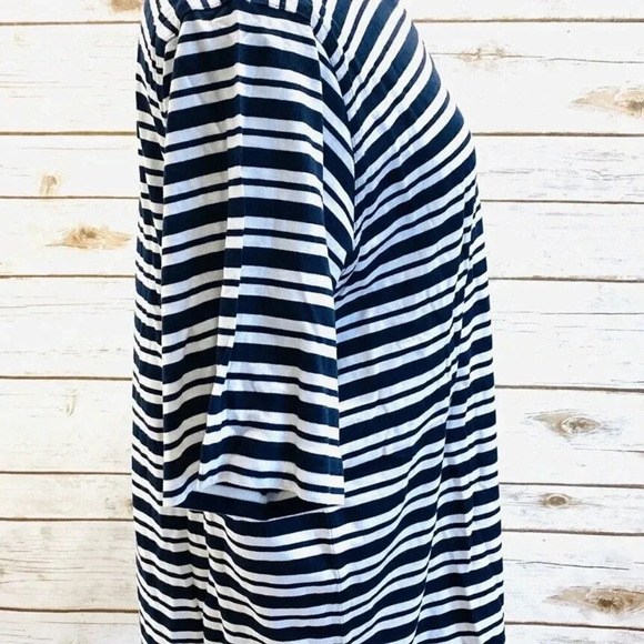 FABER Men Short Sleeve Collared Blue/White Striped Polo Style Shirt Sz Large 36 - Picture 4 of 12